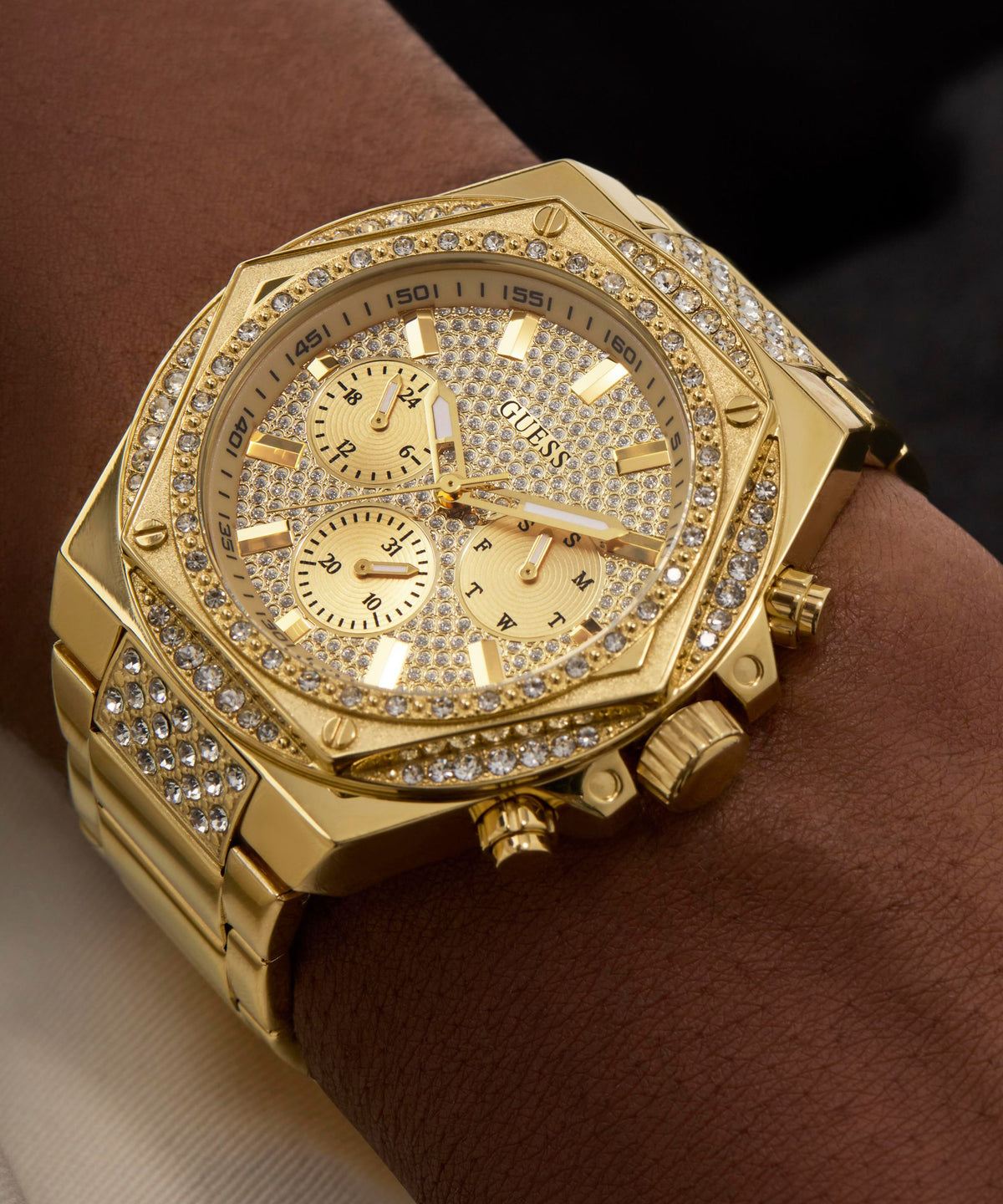 GW0899G2 GUESS Men's Gold Tone Multi-Function Watch