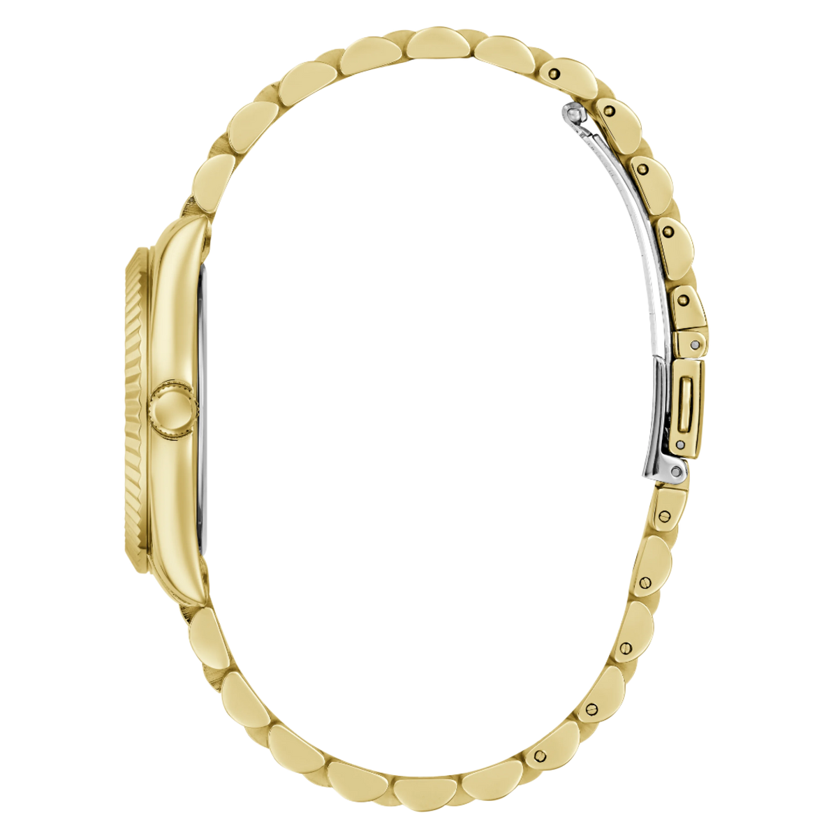 GW0936L2 GUESS  Burgundy Sunray Ladies Gold-Tone Analogue Watch