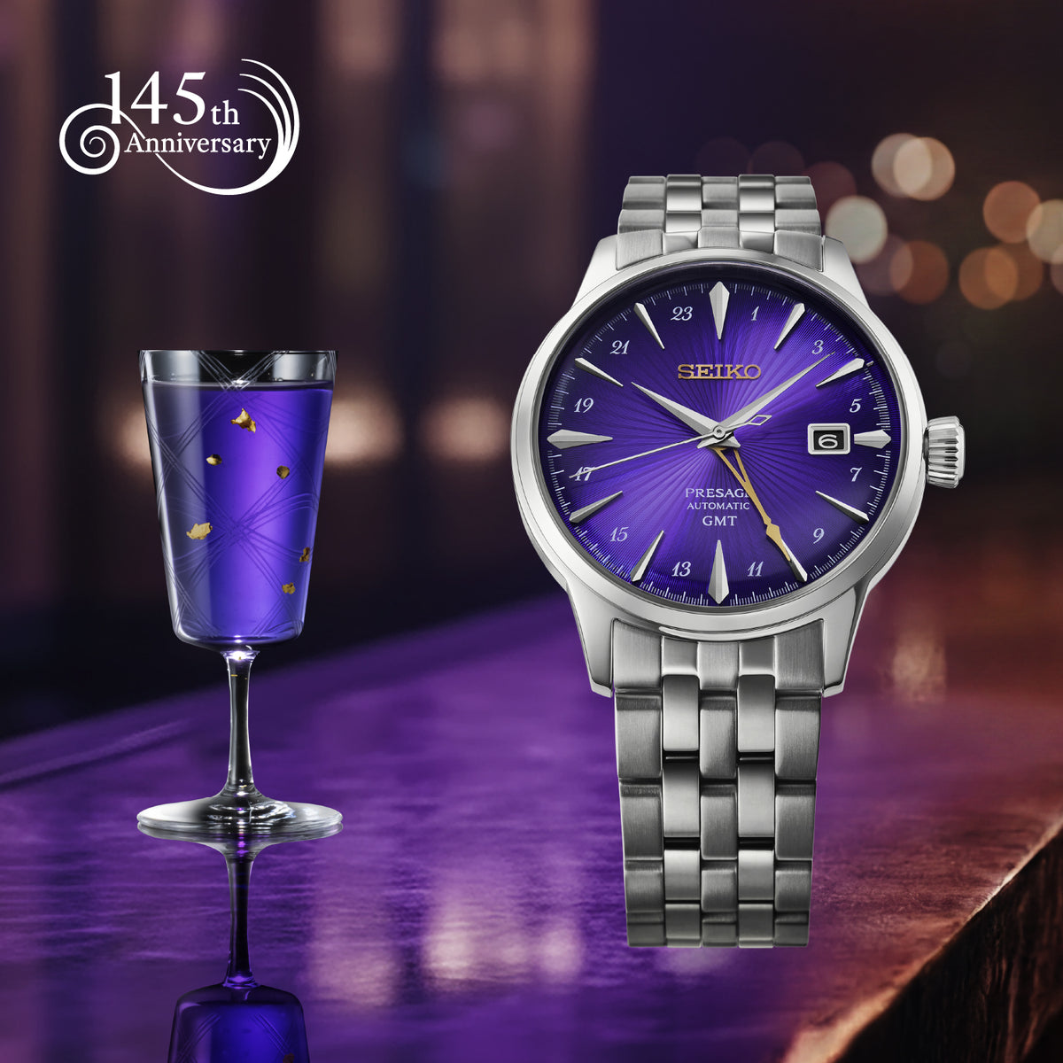 HCB006J Seiko Presage Cocktail Time GMT 145th Anniversary Limited Edition Watch