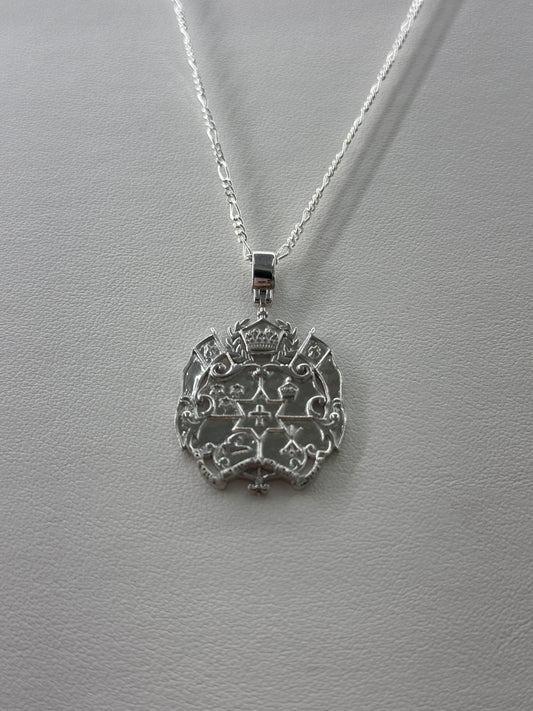 Sterling Silver Tongan Shield Pendant Medium Size