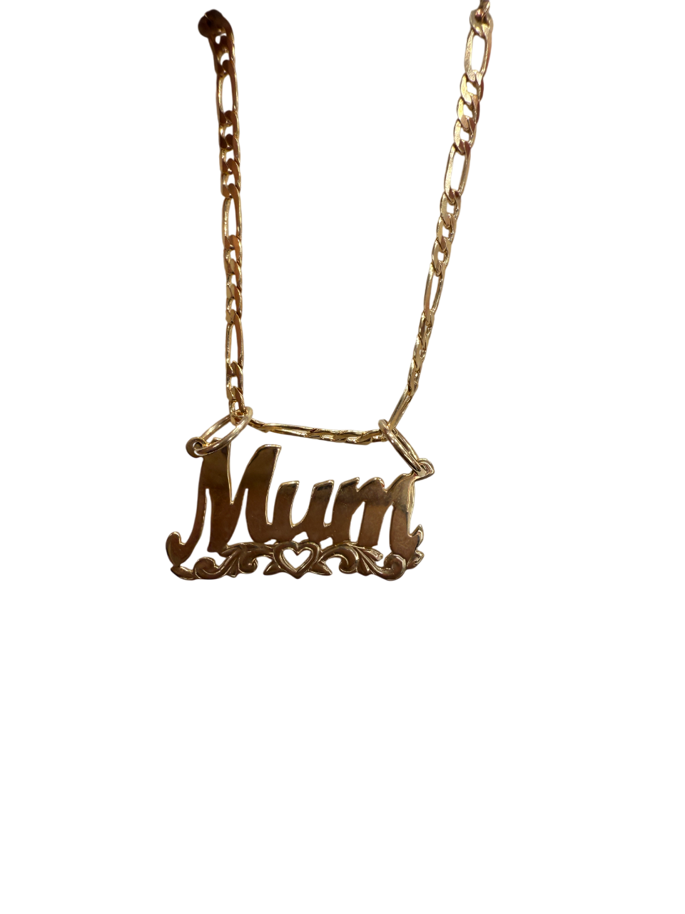 9ct Gold Pendant "Mum" with complementary chain