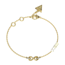 Load image into Gallery viewer, GUESS Gold Infinity Pave Links Bracelet JUBB03265JWYGL
