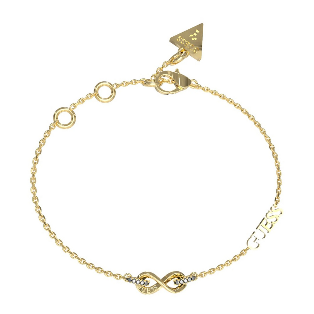 GUESS Gold Infinity Pave Links Bracelet JUBB03265JWYGL