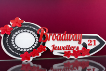 Load image into Gallery viewer, Custom 21st Birthday Key with Stand – Pacifica Patterns &amp; Flowers
