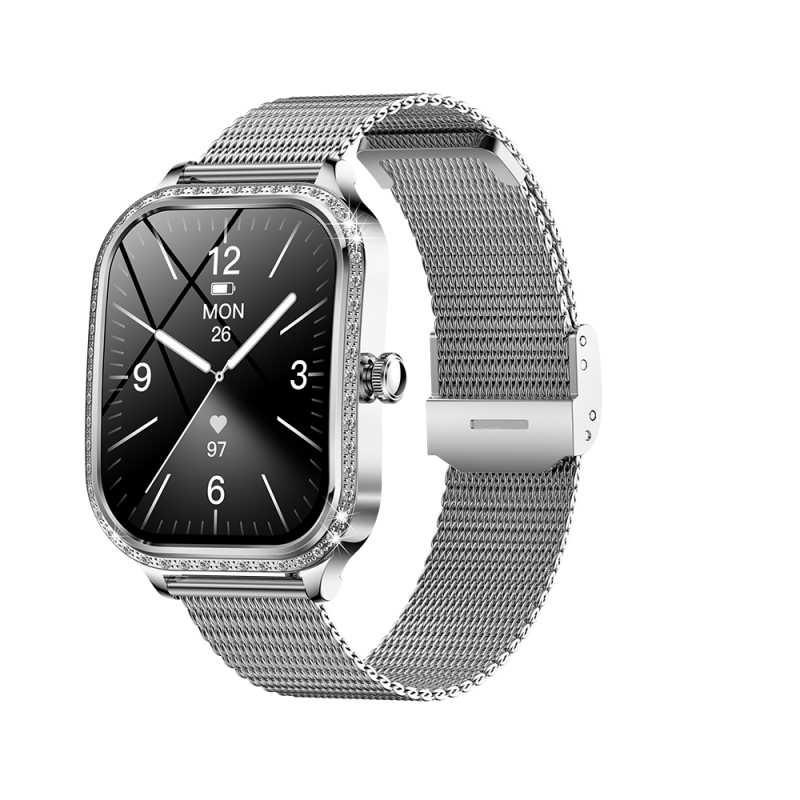 Broadway T8P8 Silver Ladies Smart Watch Sparkle Style