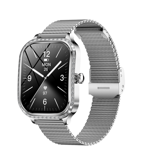 Broadway T8P8 Silver Ladies Smart Watch Sparkle Style
