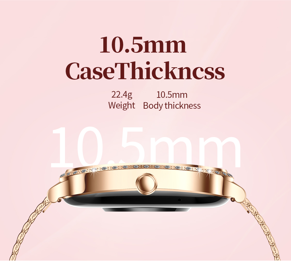 Broadway T8P8 Silver Ladies Smart Watch Sparkle Style