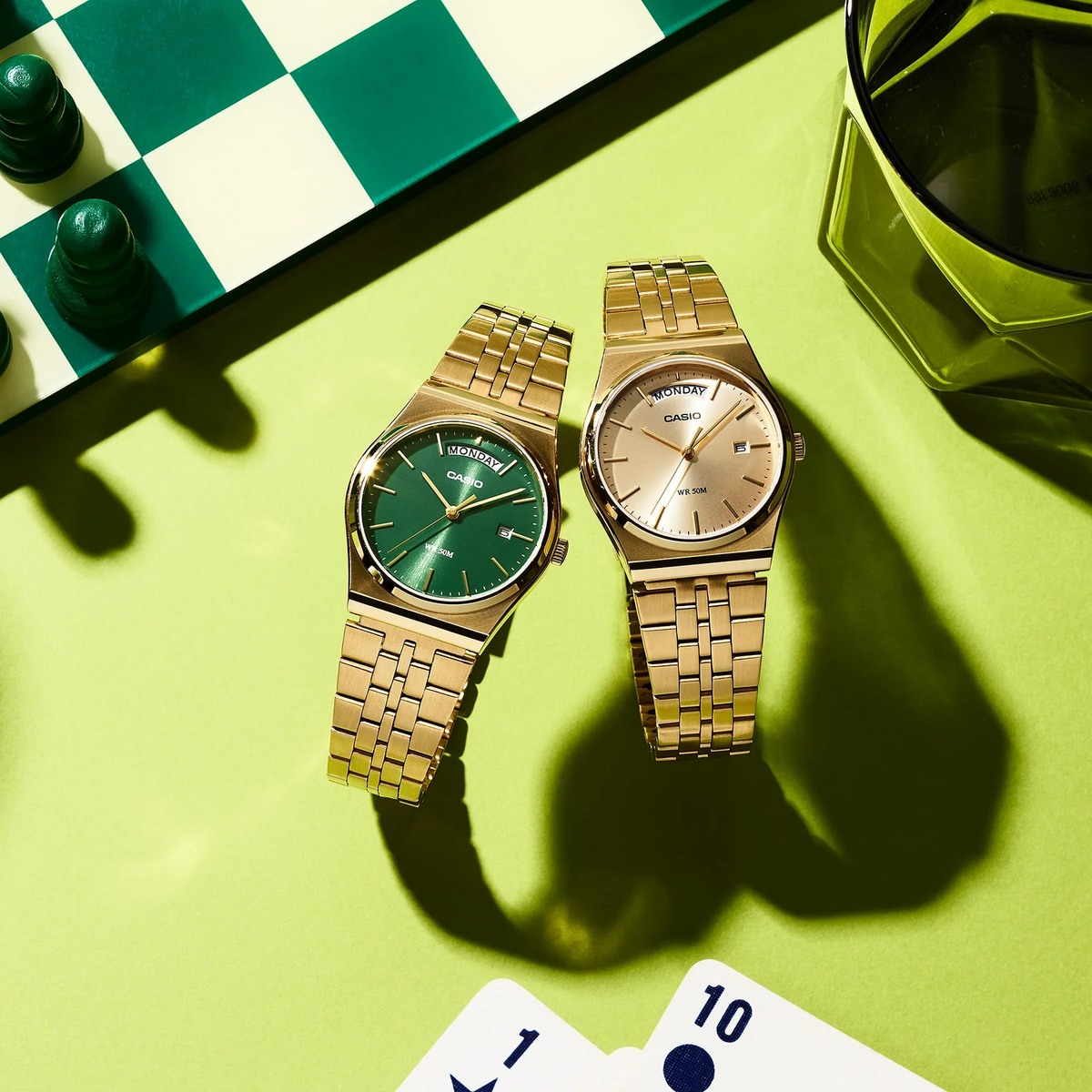 Casio MTPB146G-3A Green Dial Dial Retro Watch