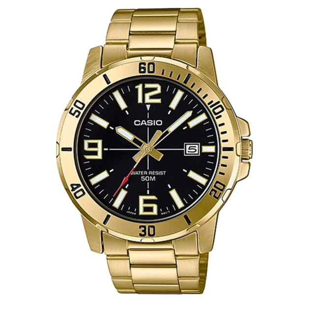 MTP-VD01G-1B Casio Mens Stainless Steel Gold Watch