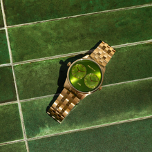 Load image into Gallery viewer, Maxum x TaylorSteele Green/Gold Watch Limited Edition 041/100
