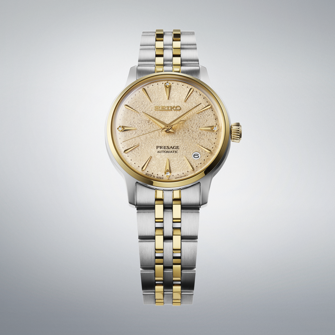 Seiko Ladies Presage Automatic ‘Frozen Daiquiri’ Diamond Cocktail Time 34mm Watch – SRPL64J1