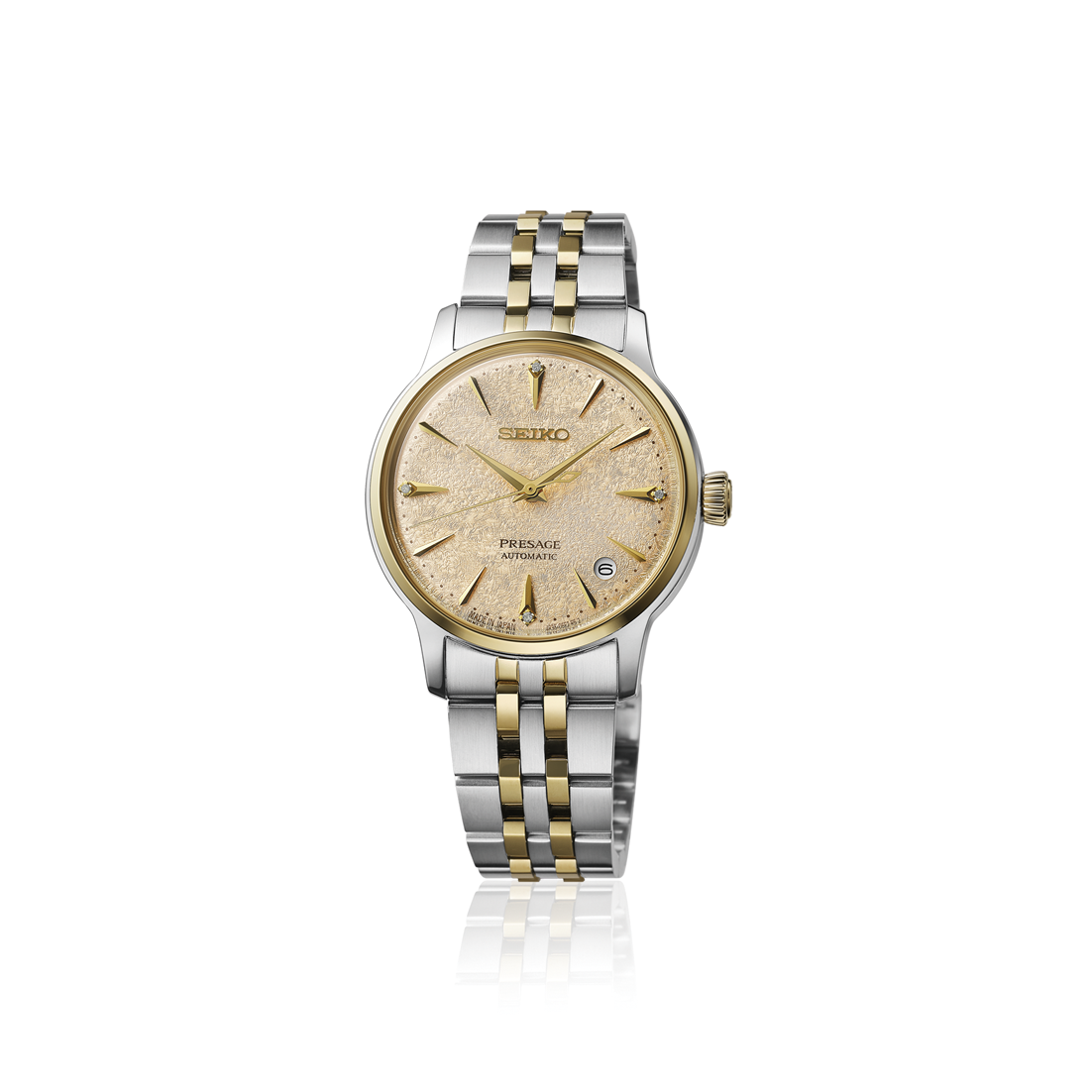 Seiko Ladies Presage Automatic ‘Frozen Daiquiri’ Diamond Cocktail Time 34mm Watch – SRPL64J1