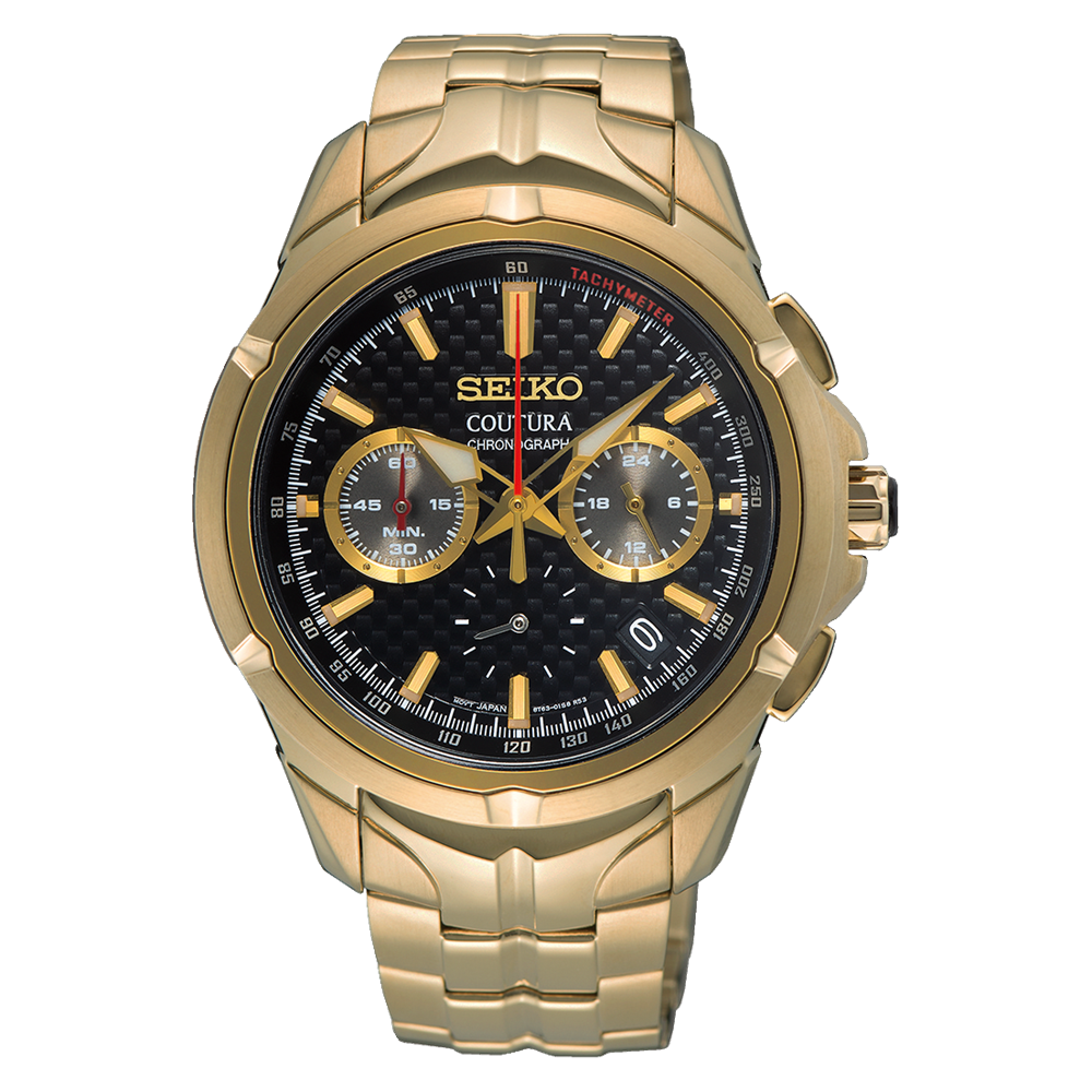 SSB438P SEIKO Coutura Gold Tone Chronograph Watch