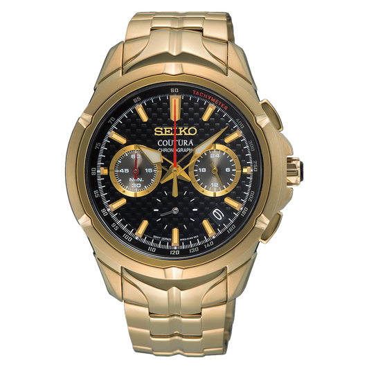 SSB438P SEIKO Coutura Gold Tone Chronograph Watch