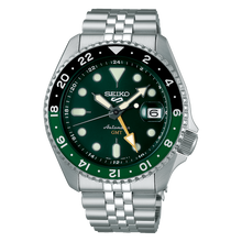 Load image into Gallery viewer, SSK035K Seiko 5 Sports Mens Automatic SKX GMT Bi-Colour Green 100M WR Watch
