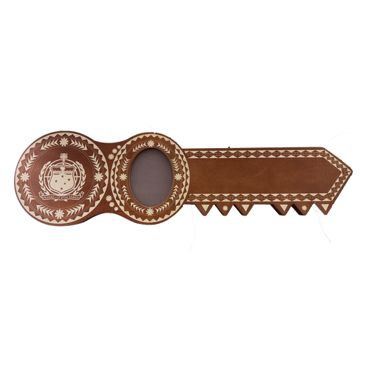 21st Island Design Key with Samoan Sila Laser Engraved With Chain