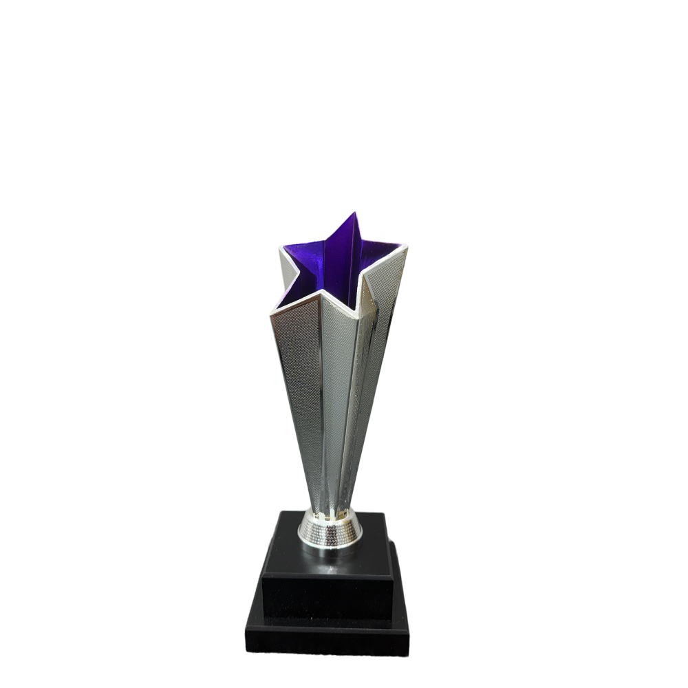 Trophy Euro Cup - Starlight 26cm Silver and Purple (Engraving Available)