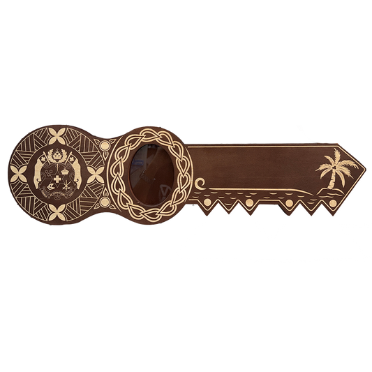 21st Island Design Key with Laser Engraved Patterns & Tongan Sila (Engraving Available)