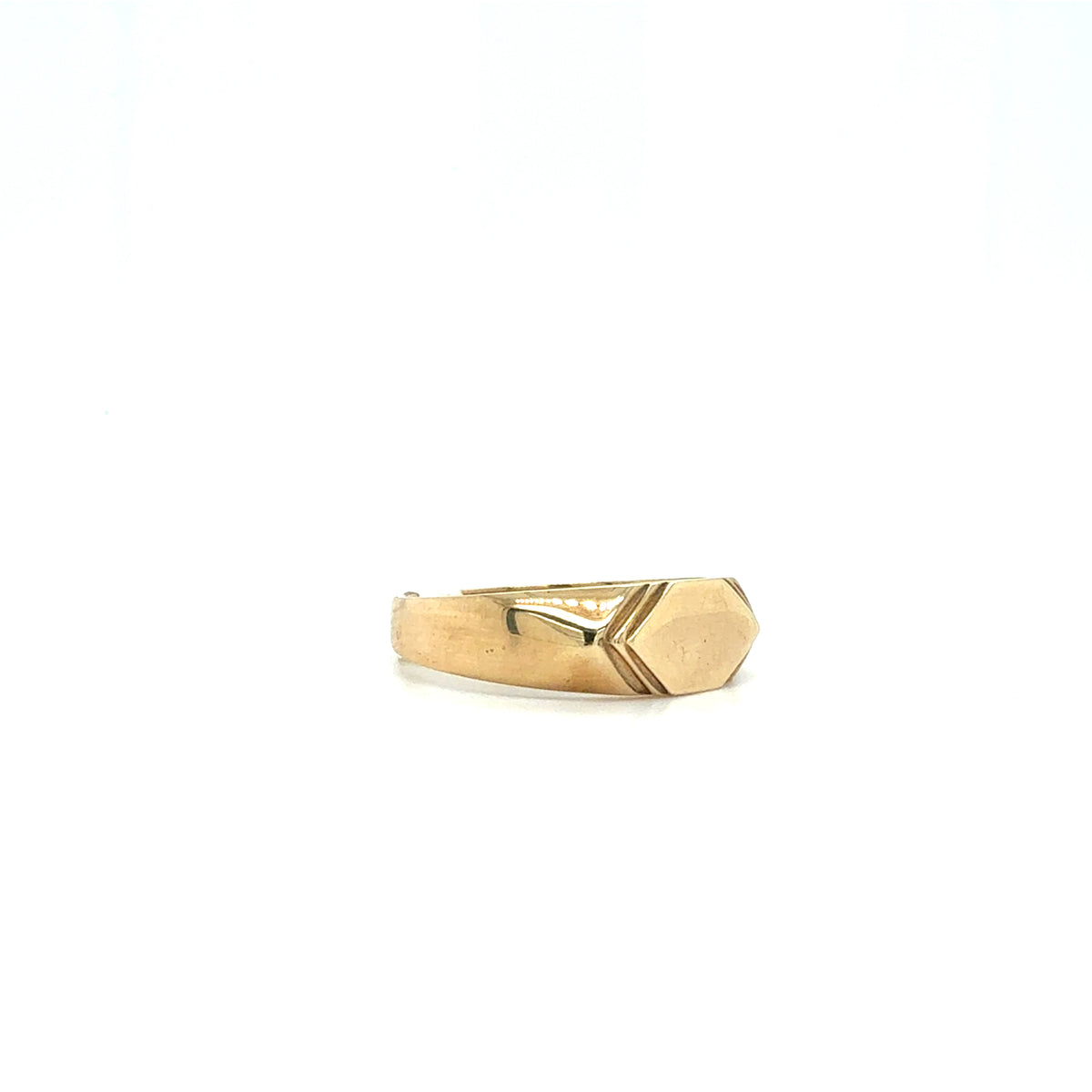 9ct Gold Men's Hexagonal Band