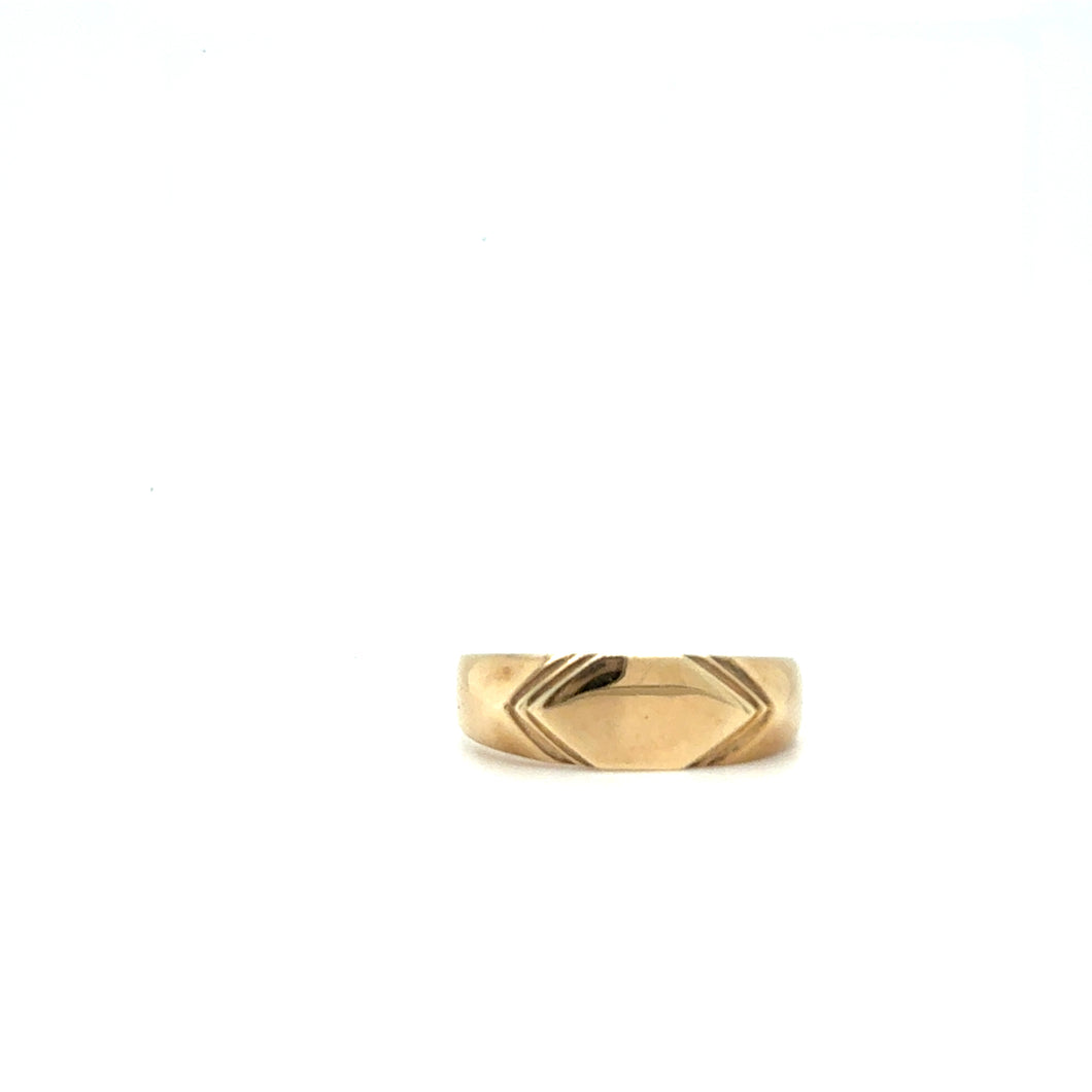 9ct Gold Men's Hexagonal Band