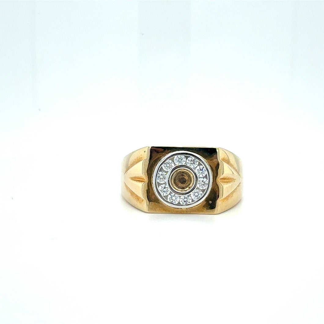 9ct Gold Circular CZ Cluster Ring