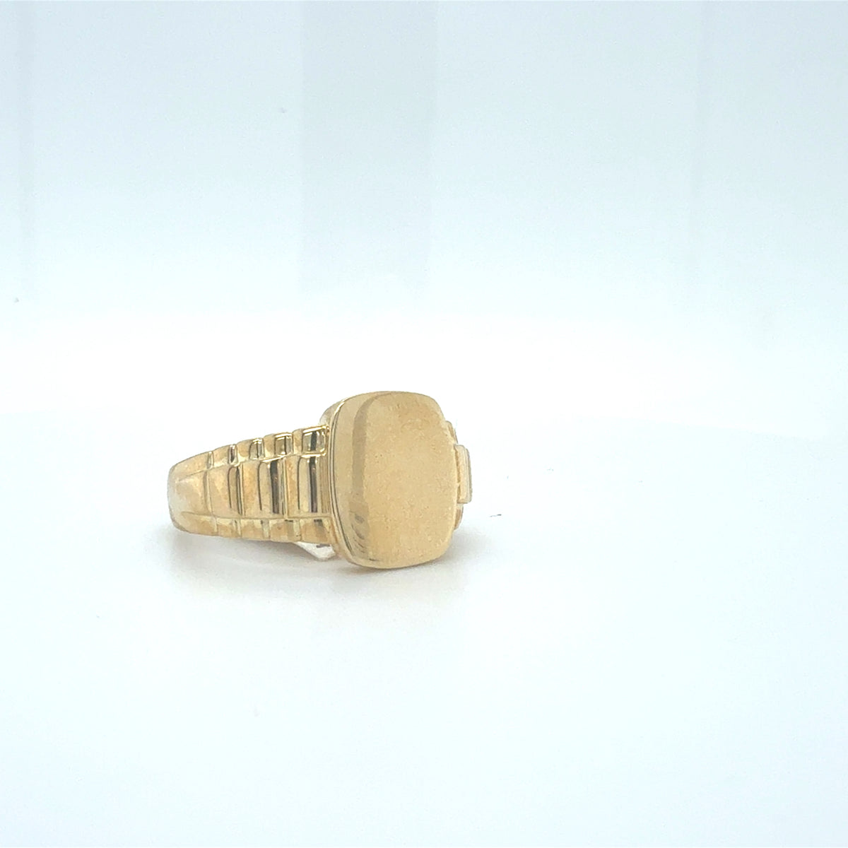 9ct Yellow Gold Watch-Style Band Signet Ring