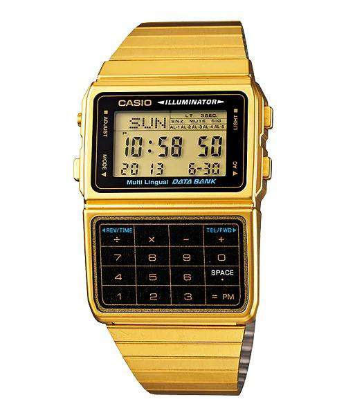 DBC611G-1D CASIO Vintage Memory Calculator Databank Watch