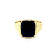 Load image into Gallery viewer, B30J66L Intricately Designed 9ct Gold Black Onyx Ring
