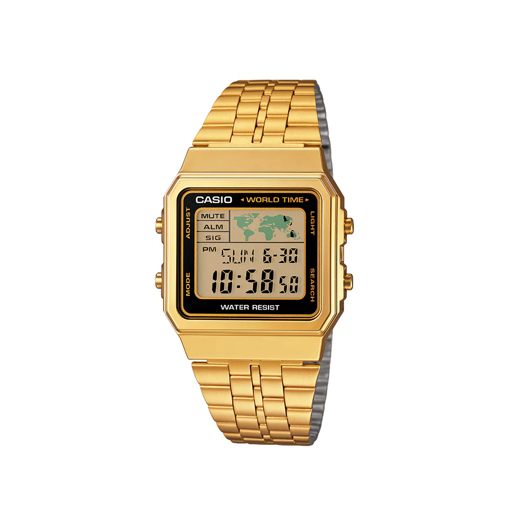 A500WGA-1D CASIO Vintage Digital Gold Watch