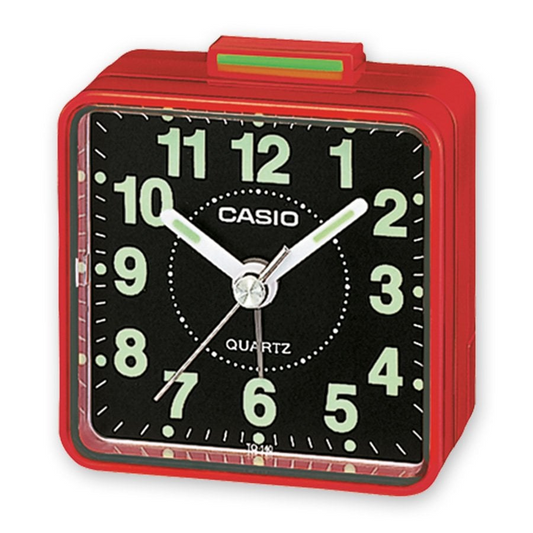 TQ140-4 Casio Bedside Alarm Clock Red
