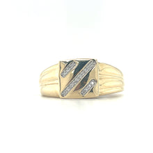 Load image into Gallery viewer, Broadway Jewellers 10ct Yellow Gold Men&#39;s 0.50ct 3 channel setting ring
