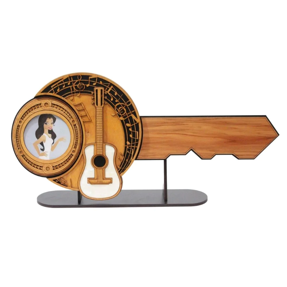 21ST GUITAR MUSIC & CELEBRATION KEY WITH STAND (Engraving Option)
