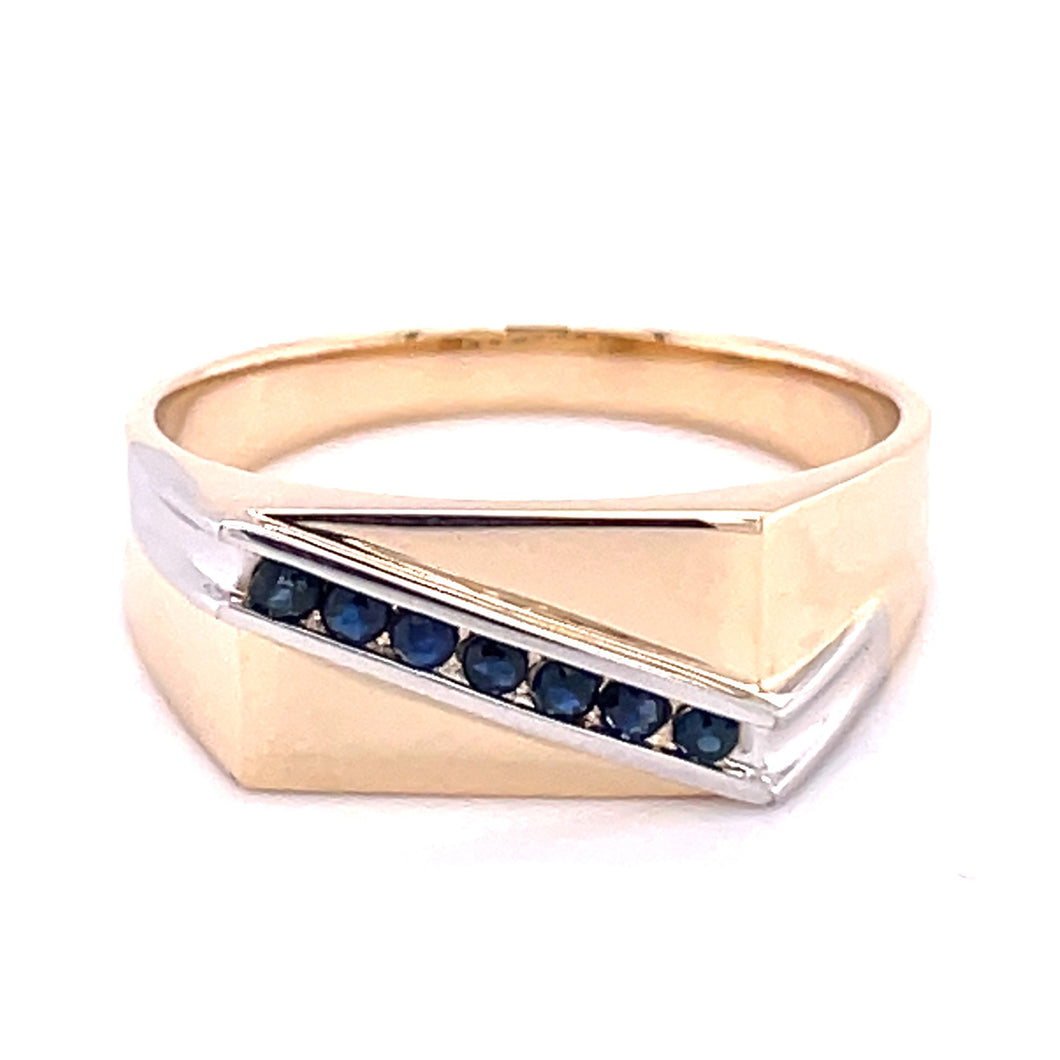 9ct Gold Men's Sapphire Ring B31J09 (SA)