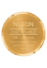 Load image into Gallery viewer, Nixon Corporal Stainless Steel Watch Gold / Blue Sunray / Gold
