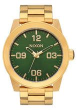 Load image into Gallery viewer, Nixon Corporal SS Gold / Green Sunray / HP Gold
