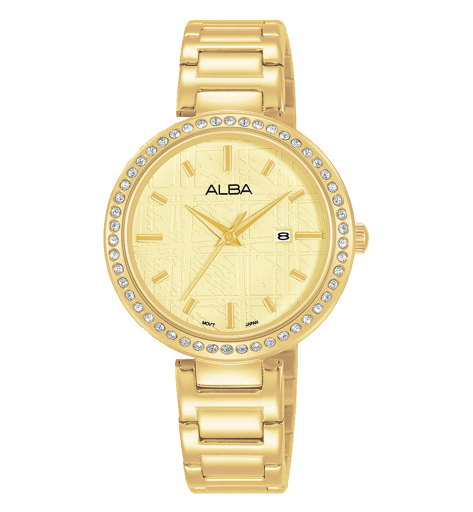 ALBA AH7X36X1 Women's Gold Stainless Steel Dress Watch