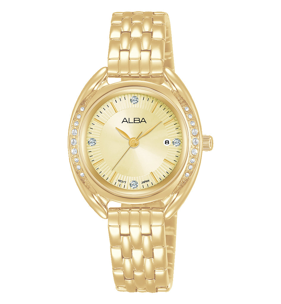 Alba AH7Y80X1 Fusion Women's Gold Stainless Steel Dress Watch