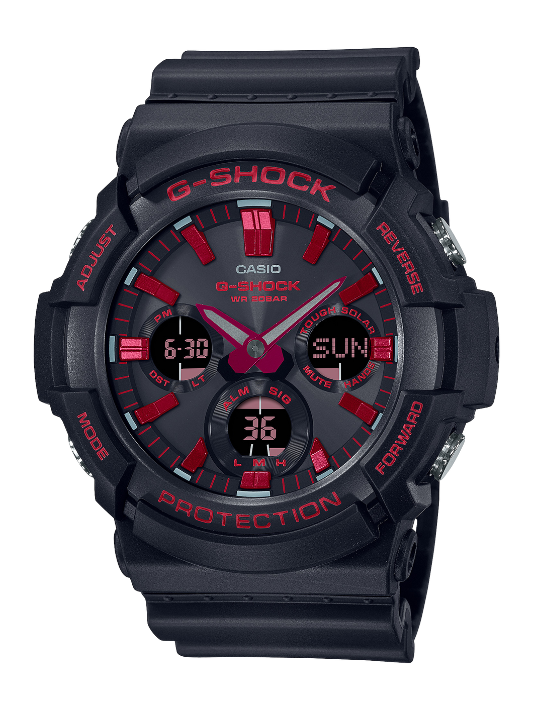 Casio tough solar sales red
