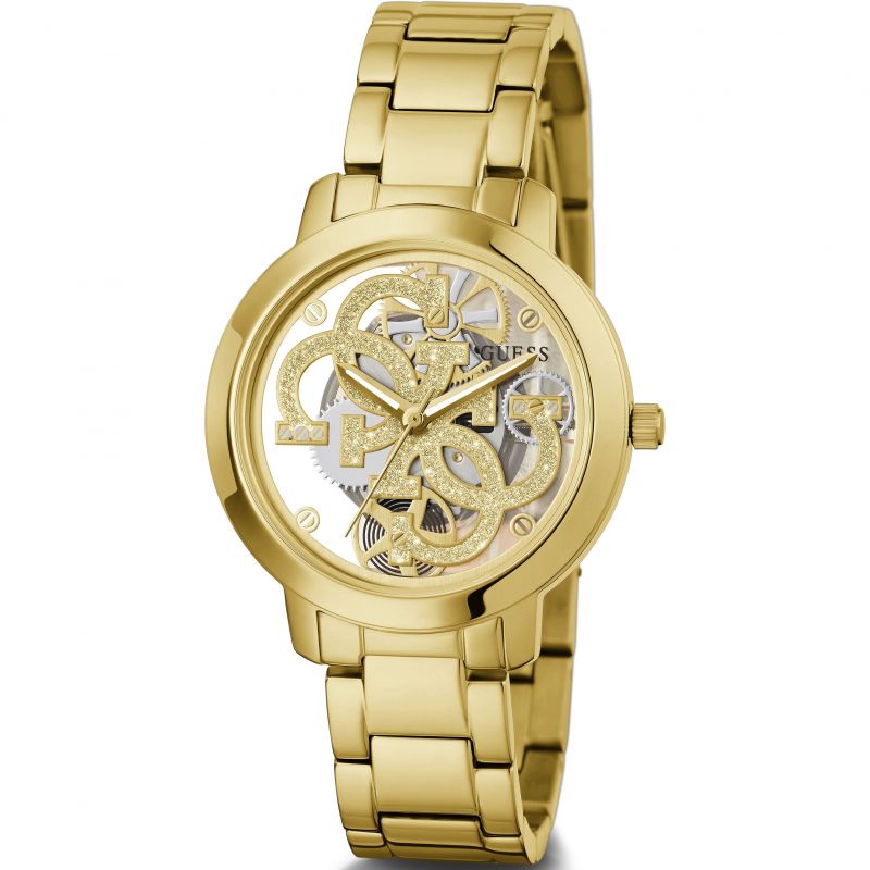 GUESS GW0300L2 QUATTRO CLEAR GOLD WATCH