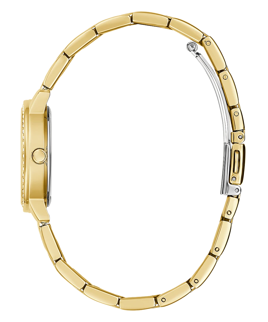 Guess GW0468L2 Ladies Melody Crystal Silver Dial Gold Tone Watch