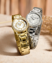 Load image into Gallery viewer, Guess GW0468L2 Ladies Melody Crystal Silver Dial Gold Tone Watch
