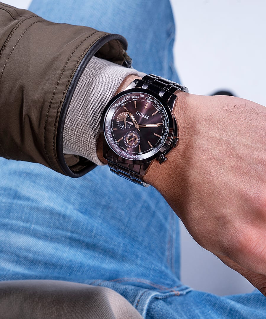 Guess GW0490G5 CHOCOLATE BROWN CASE CHOCOLATE BROWN STAINLESS STEEL WATCH