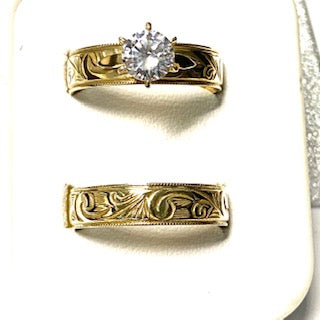 9ct. Gold 2 Rings Set