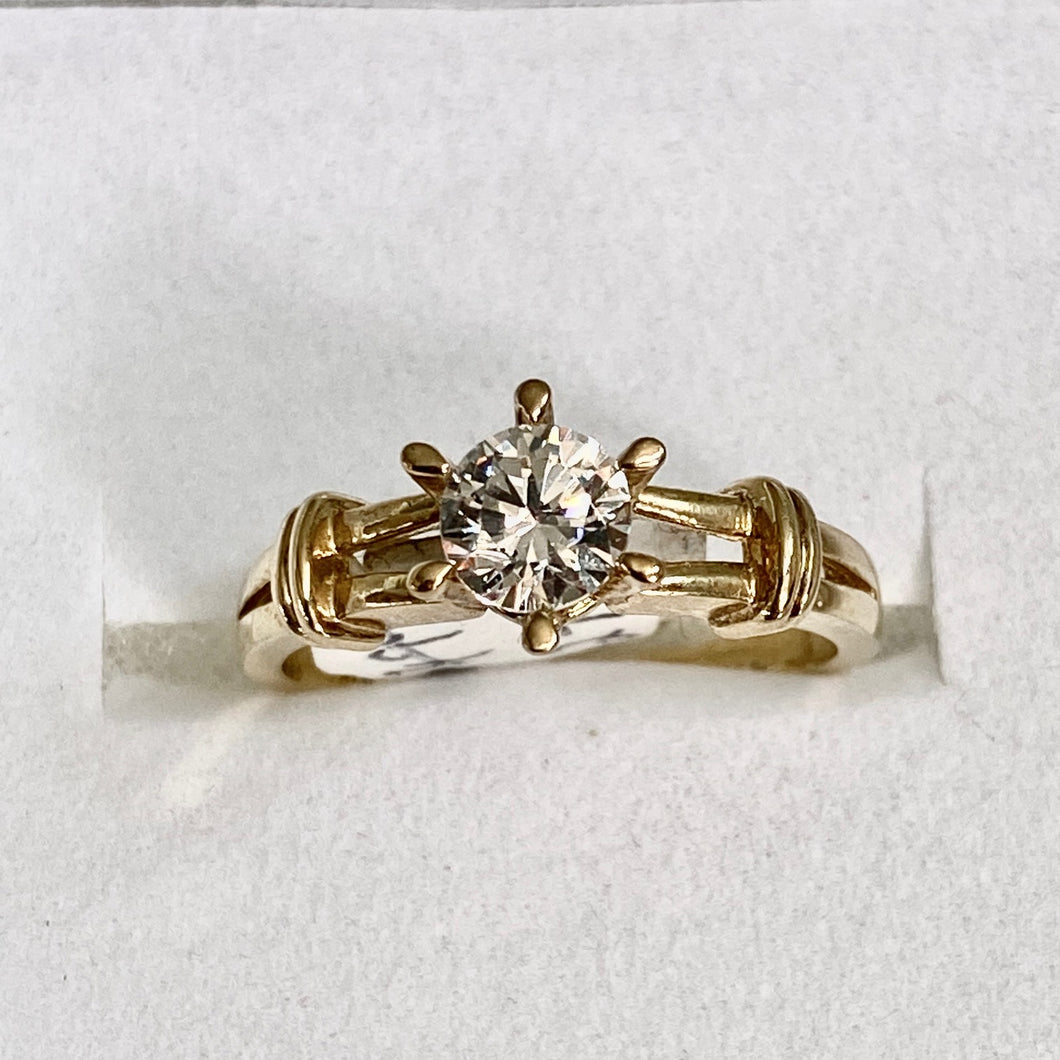 9ct. Gold CZ Stone Ring