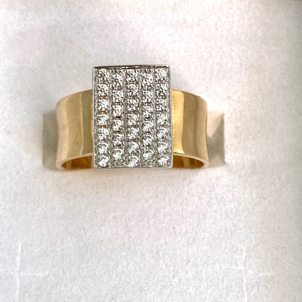9ct. Gold CZ Multi Stone Ring
