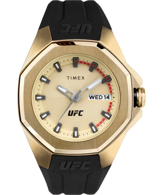 Timex x UFC Pro Gold Dial / Black Silicone TW2V57100JR Watch
