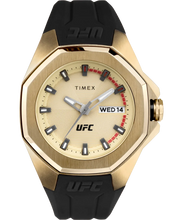 Load image into Gallery viewer, Timex x UFC Pro Gold Dial / Black Silicone TW2V57100JR Watch
