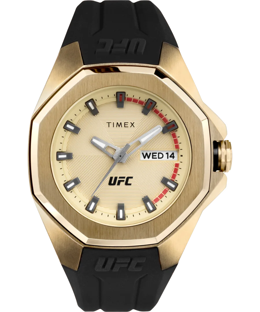 Timex x UFC Pro Gold Dial / Black Silicone TW2V57100JR Watch