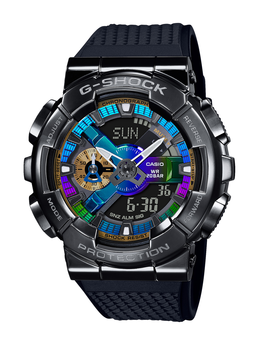 GM110B-1A Casio G-Shock Stainless Steel Bezel Watch