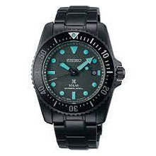 Load image into Gallery viewer, SNE587P1 Seiko Prospex Solar Divers Limited Edition Black Series Night Vision Watch
